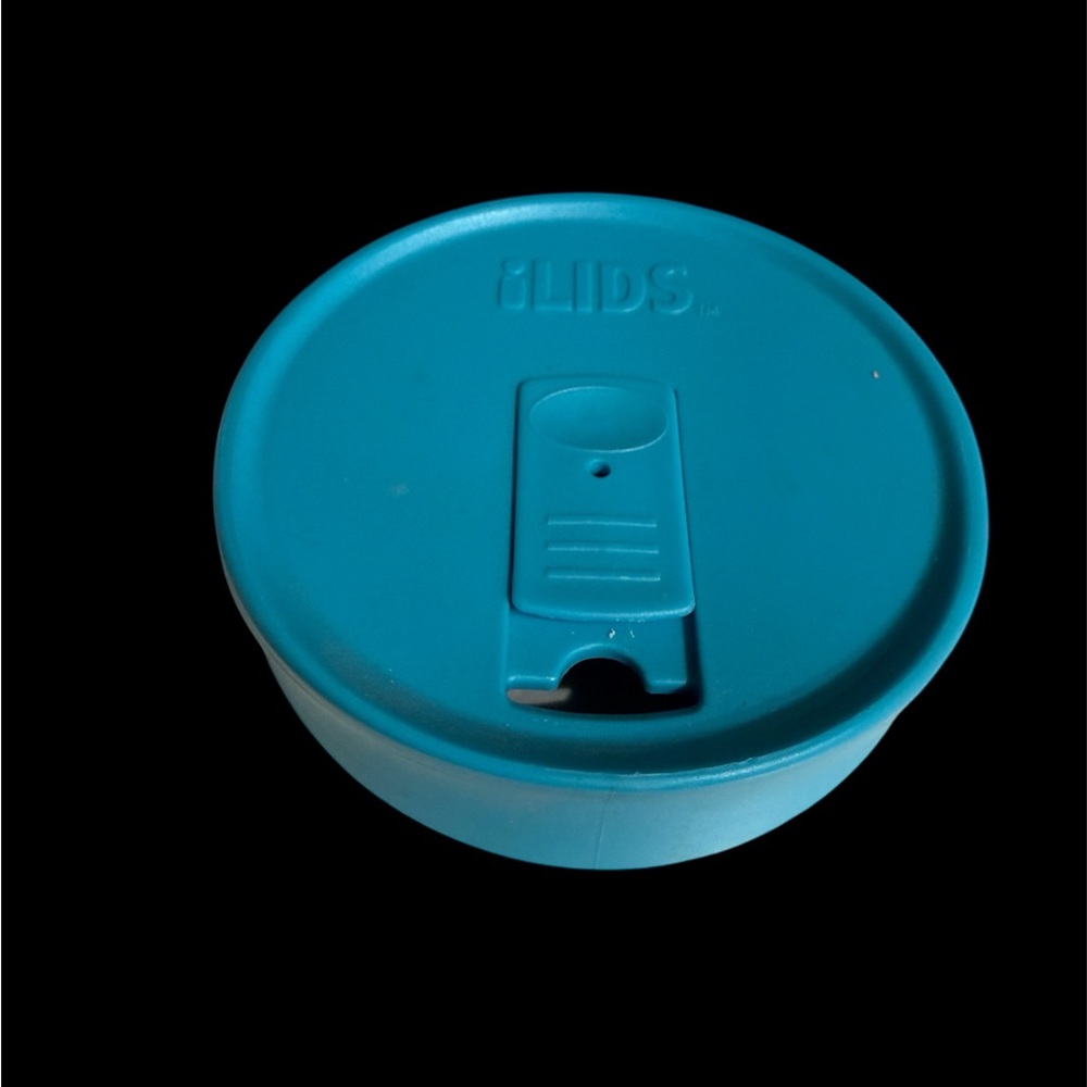Mason Jar Drink Lid Wide Mouth USA Made Aqua Blue Fits 3 3/8" Jar Straw Hole